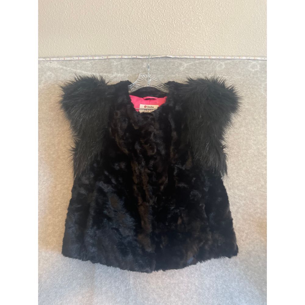 Skaist Taylor Neiman Marcus for Target, size small, faux fur vest, black pink‎ - Picture 8 of 13